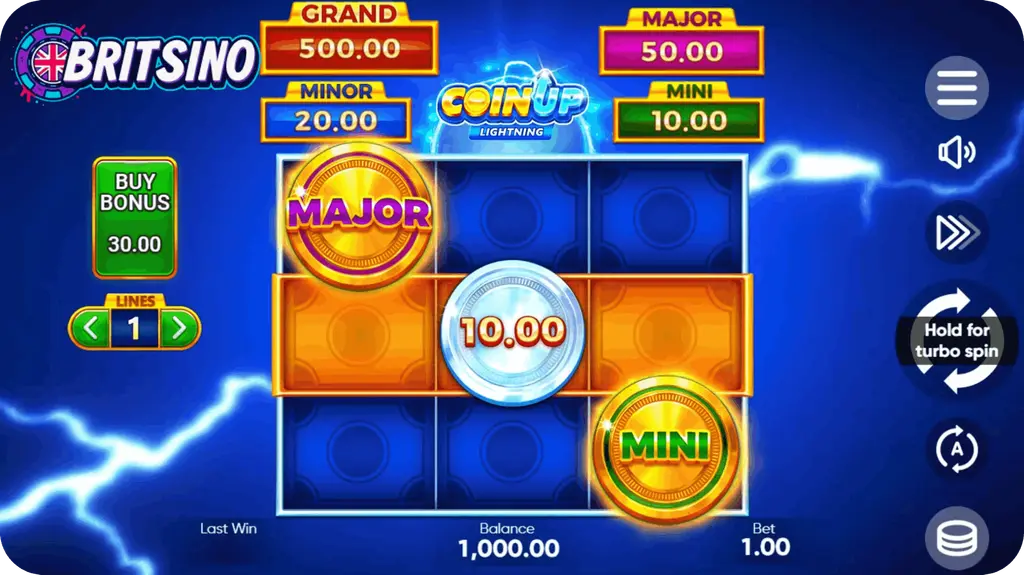 Britsino Coin Up Lightning Slot